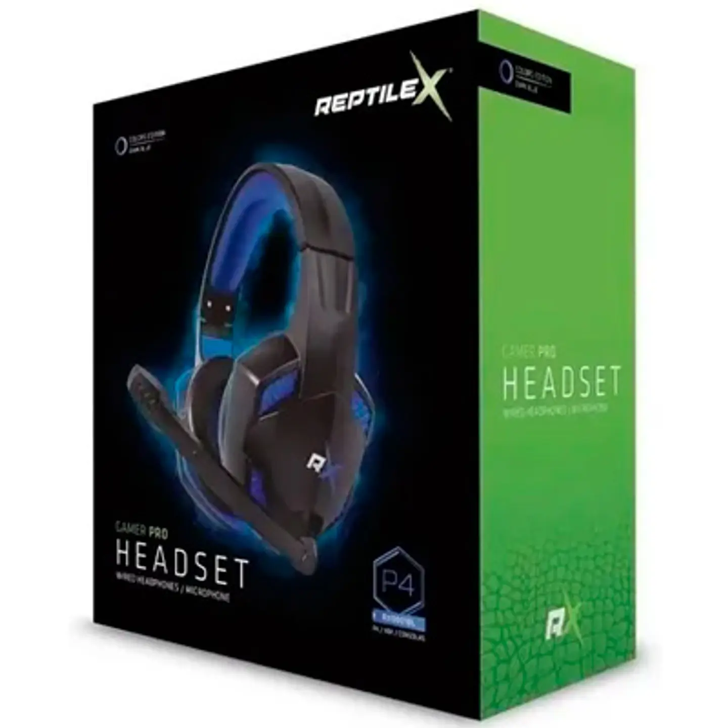 AUDÍFONOS GAMER REPTILEX AZUL PARA CONSOLAS, PC Y TELÉFONOS 1