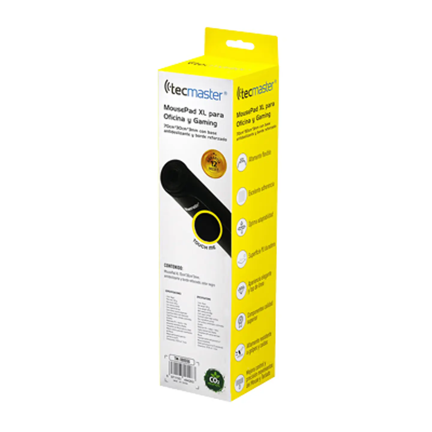 MOUSEPAD XL 70X30CM ANTIDESLIZANTE NEGRO 1