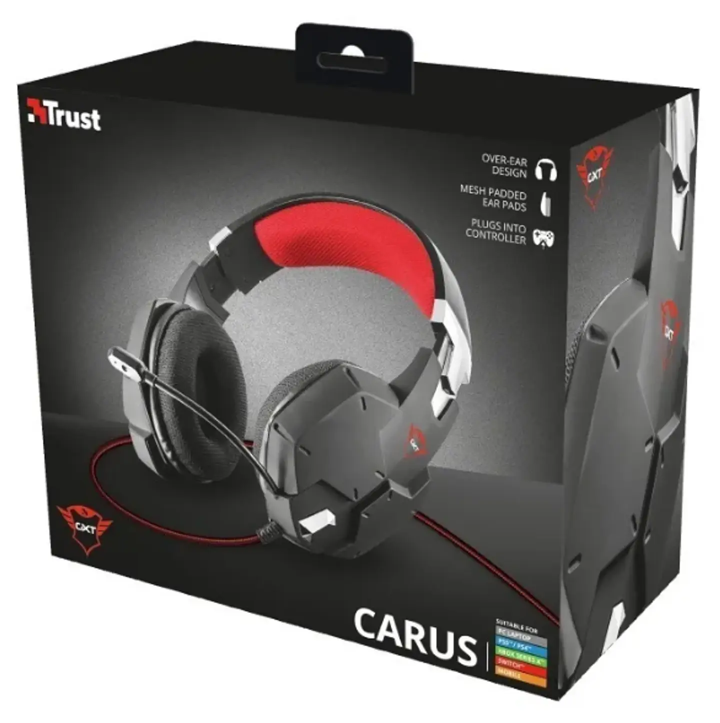 AURICULARES GAMER TRUST GXT 322 C/MICRO NEGRO ROJO 3