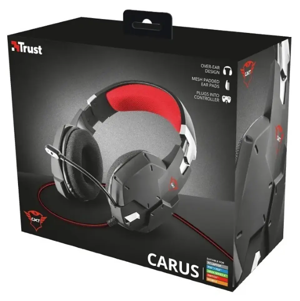 AURICULARES GAMER TRUST GXT 322 C/MICRO NEGRO ROJO 3