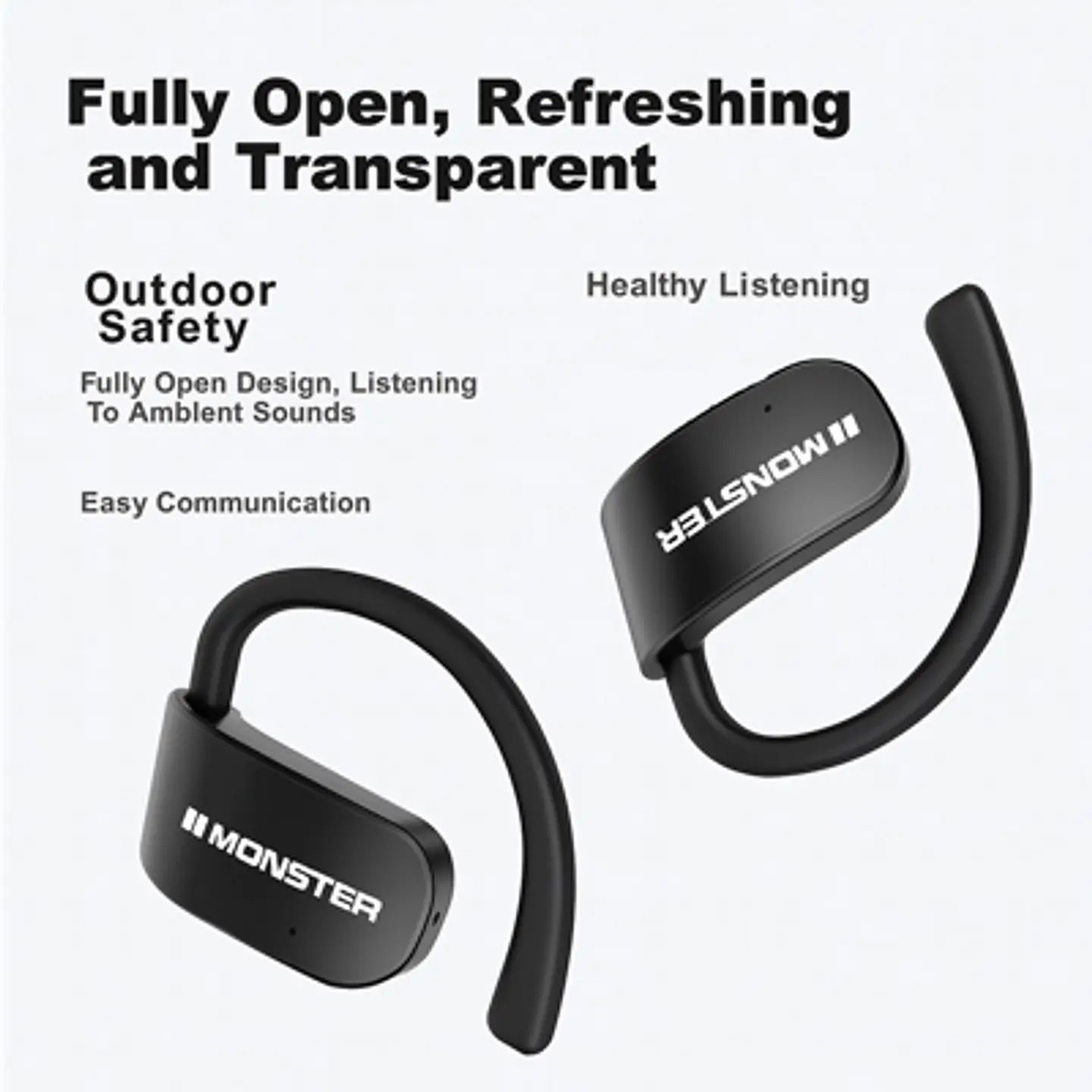 AURICULARES MONSTER AIRFREE GT10 OPEN-EAR BT 5.4 2