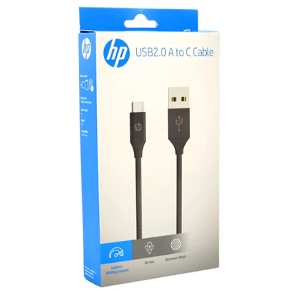 CABLE HP USB-C 2M NEGRO 3A 480MBPS DHC-TC102 2