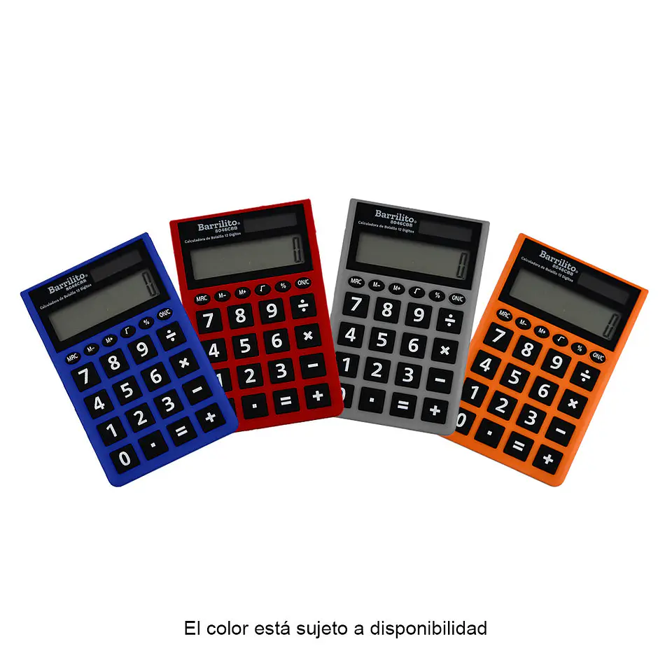 Calculadora de Bolsillo Barrilito 8046CBB 12 Dígitos 1