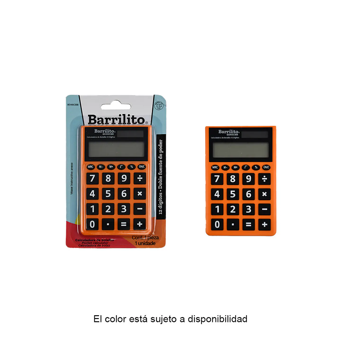 Calculadora de Bolsillo Barrilito 8046CBB 12 Dígitos 2
