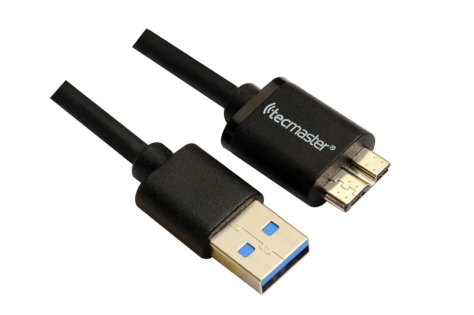 Cable USB-A 3.0 a Micro-B 3.0 TecMaster TM-100551 1 m Negro 4