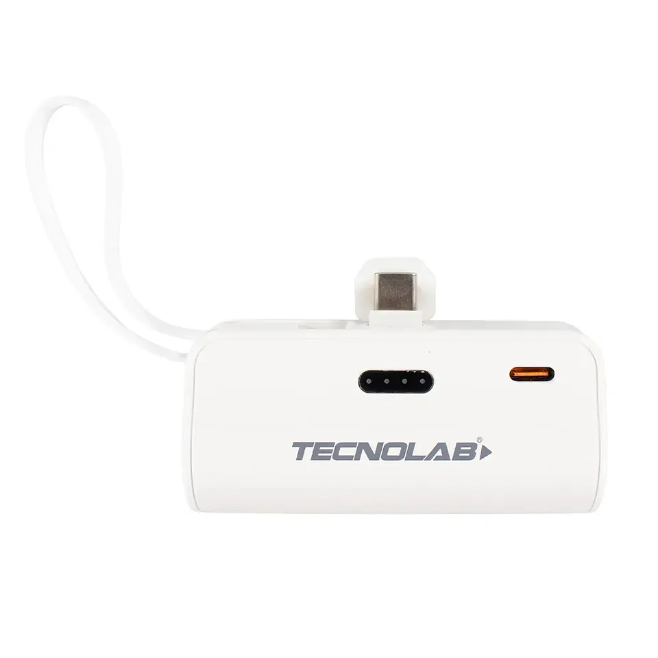 Power Bank TecnoLab TL778W 10.000 mAh 20W USB-C y Lightning Blanco 1