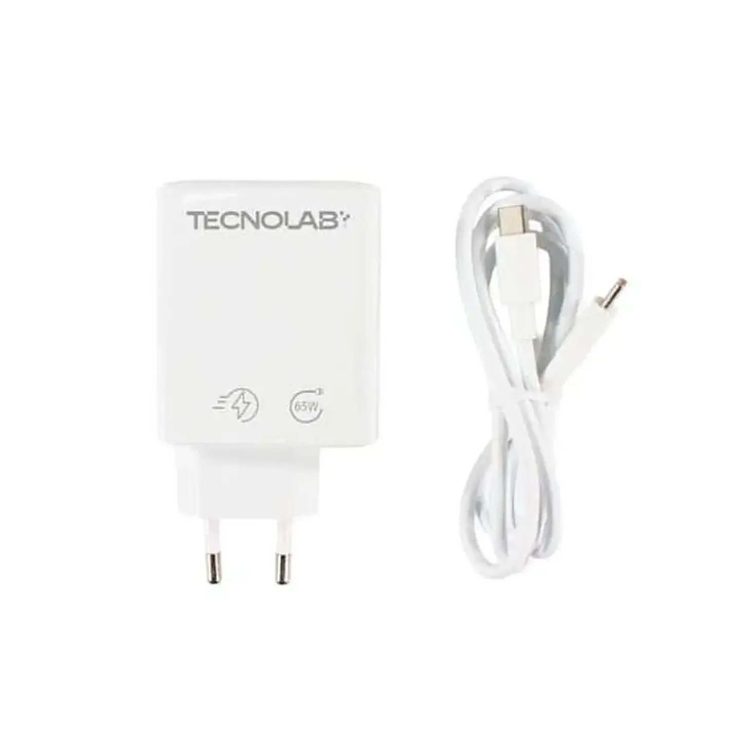 Cargador TecnoLab TL716 65W USB-C + USB-A Carga Rápida Blanco 3