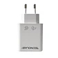 Cargador TecnoLab TL810 45W USB-C PD + USB-A QC 3.0 Blanco - Miniatura 1