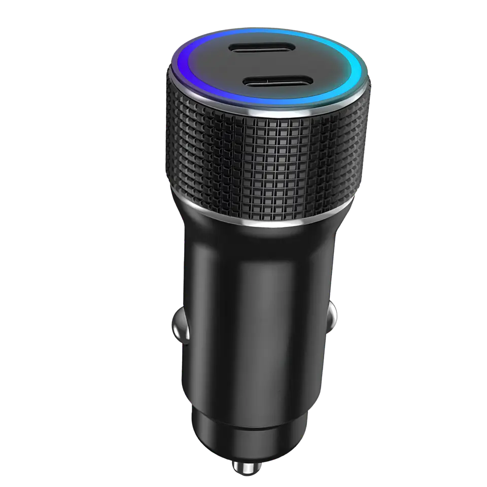 Cargador para Auto Tecmaster TM-200542 40W PD 3.0 Doble USB-C Negro 3