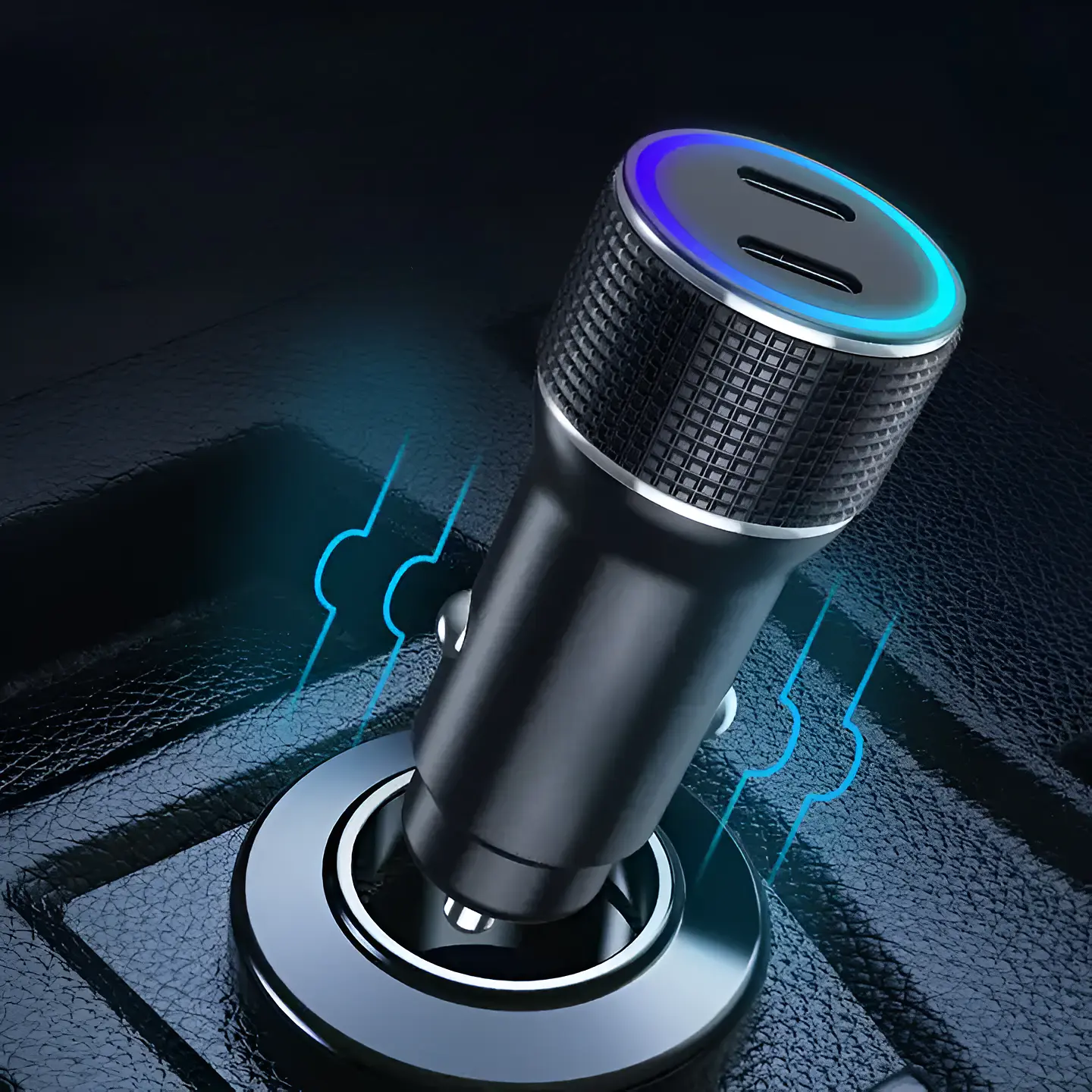 Cargador para Auto Tecmaster TM-200542 40W PD 3.0 Doble USB-C Negro 4