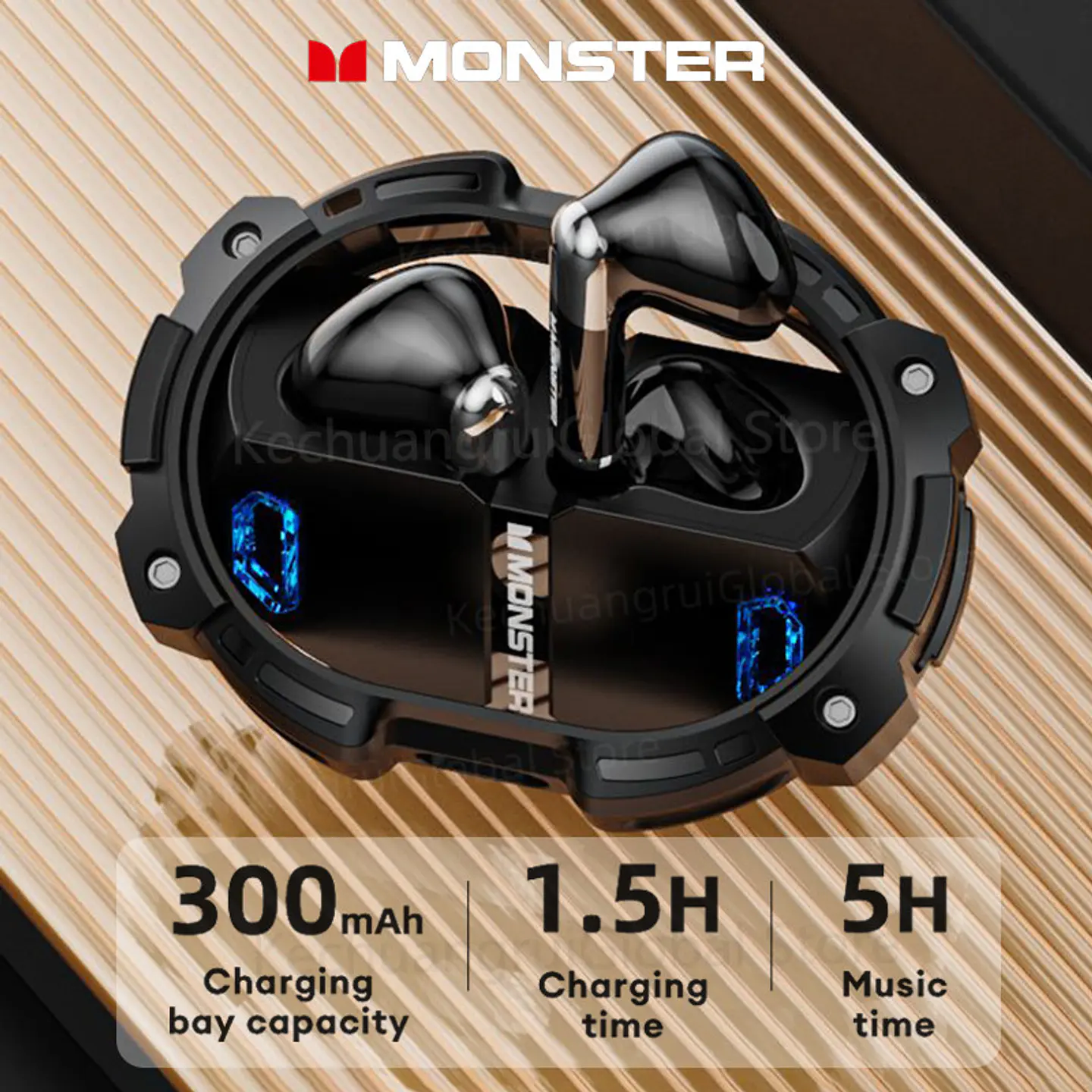 Audífonos Inalámbricos Monster XKT10 Pro Bluetooth 5.3 TWS Negro 3