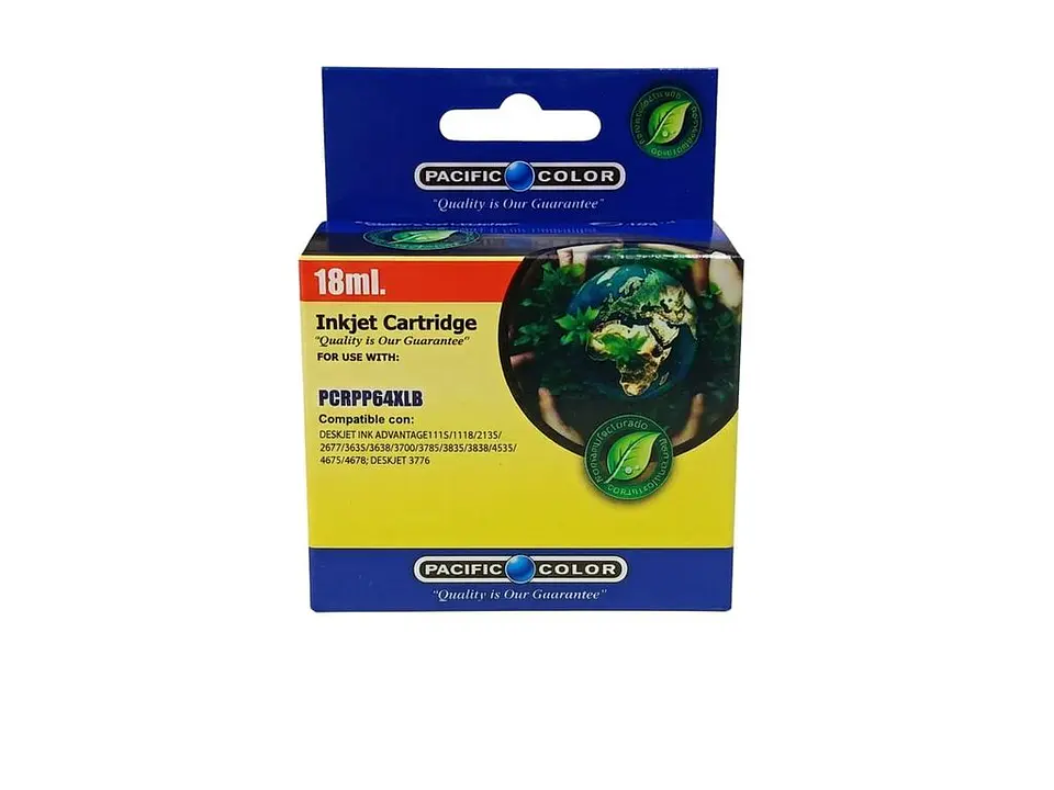 Cartucho Pacific Color Compatible HP 664XL Negro 18 ml Alto Rendimiento 1