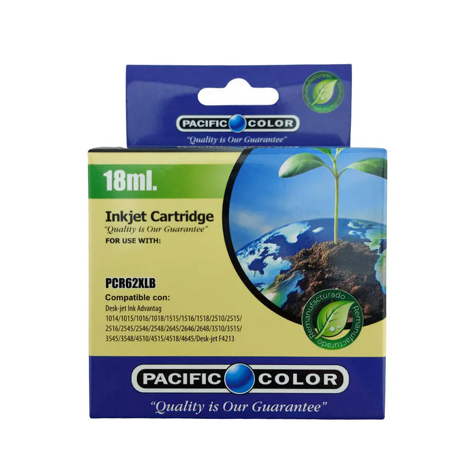 Pack Cartuchos Pacific Color Compatible HP 662XL Negro + Tricolor Alto Rendimiento 1