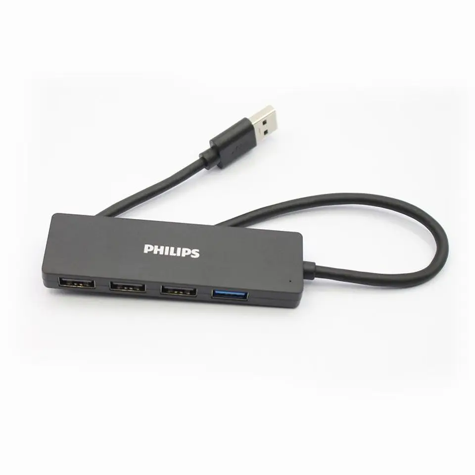 Hub USB Philips SWR1704/70 4 Puertos USB 3.0 + USB 2.0 Negro 1