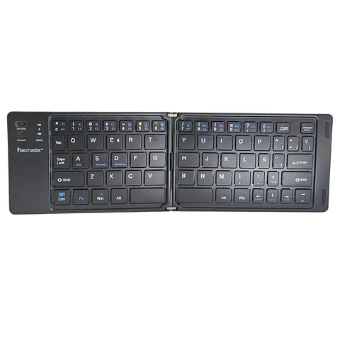 Teclado Plegable Tecmaster TM-100563-BK Bluetooth 5.3 USB-C Negro