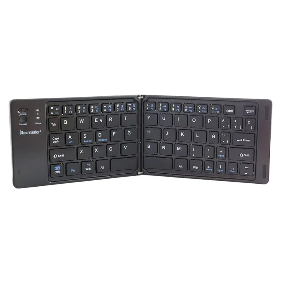 Teclado Plegable Tecmaster TM-100563-BK Bluetooth 5.3 USB-C Negro 2