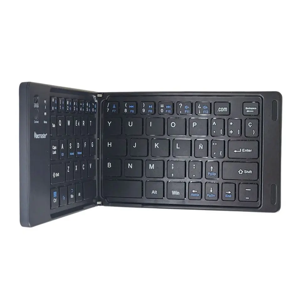 Teclado Plegable Tecmaster TM-100563-BK Bluetooth 5.3 USB-C Negro 3