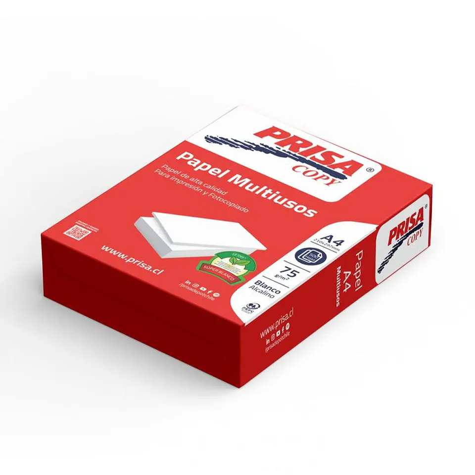 Papel Fotocopia PRISA A4 75 g 500 Hojas 3