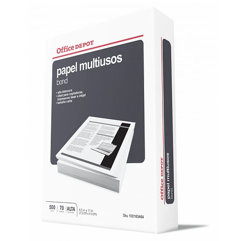 Papel Fotocopia Office Depot Carta 70 g 500 Hojas
