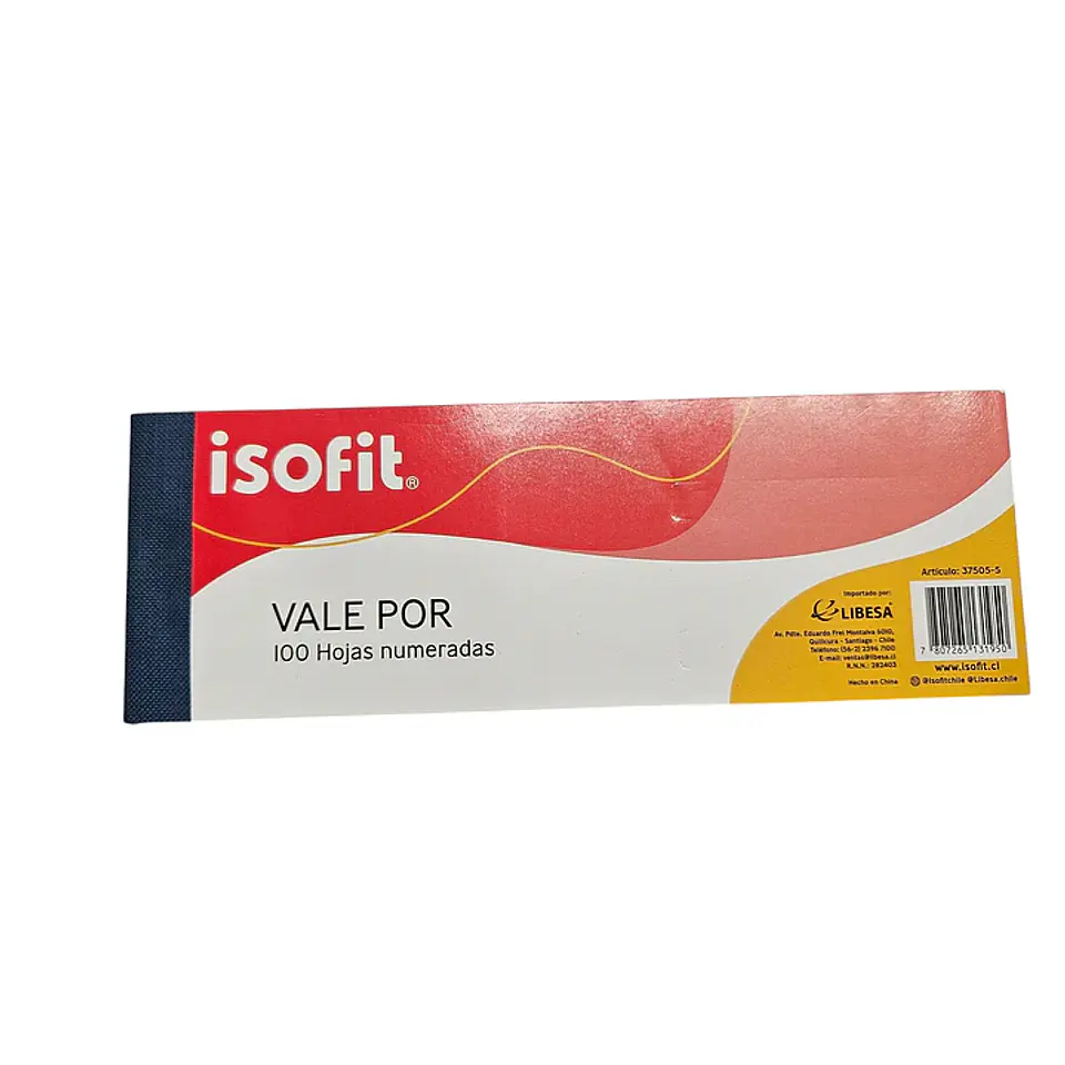 Talonario Vale Por Isofit 100 Hojas Numeradas 1