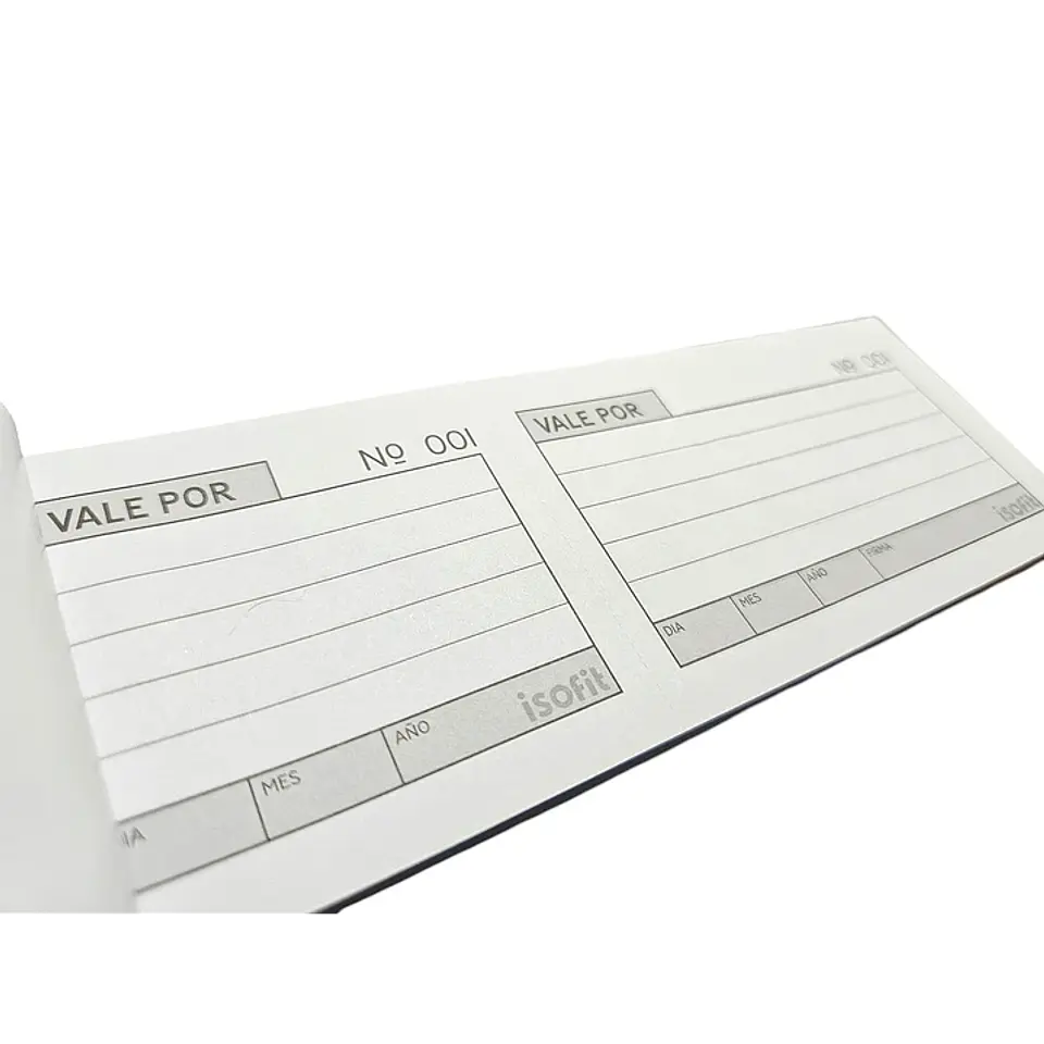 Talonario Vale Por Isofit 100 Hojas Numeradas 3