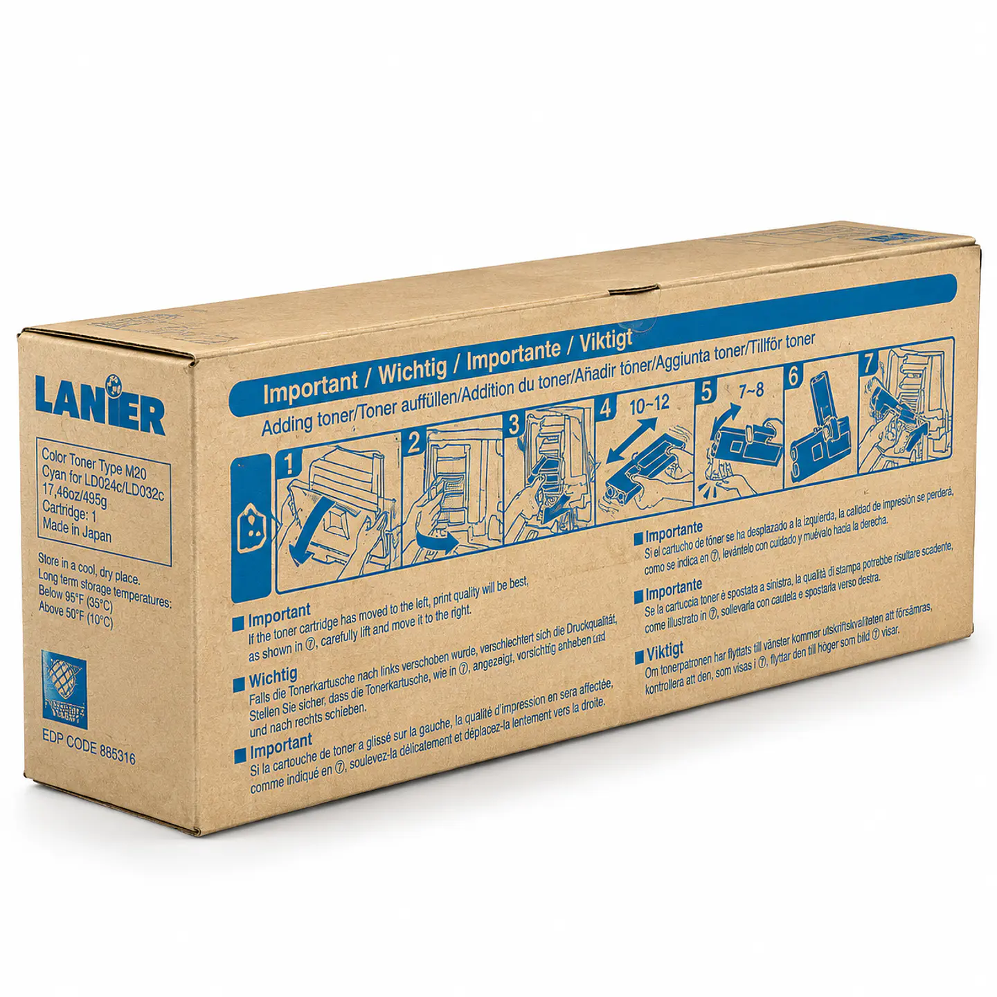 Tóner Original Lanier Type M1 4800088 Cian 25.000 Páginas 3