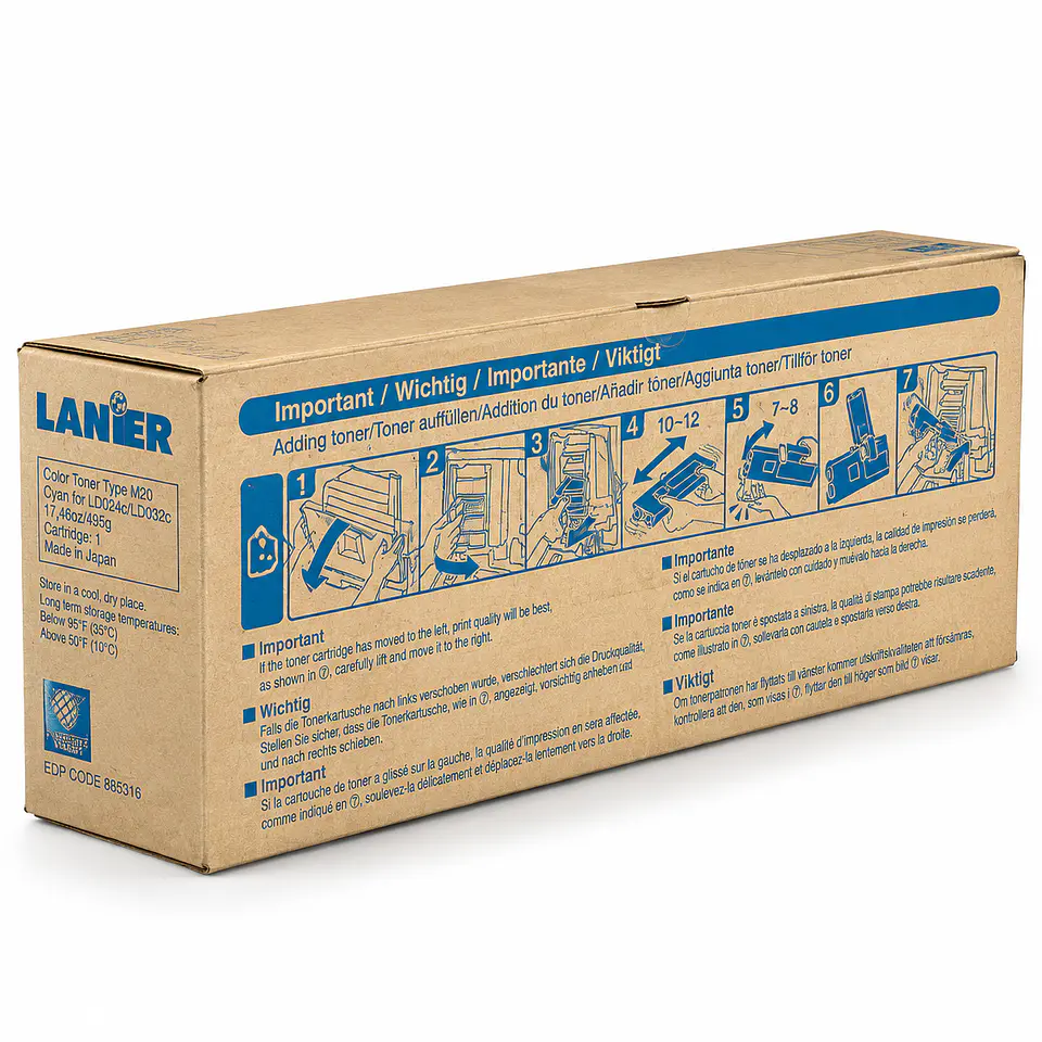 Tóner Original Lanier Type M1 4800088 Cian 25.000 Páginas 3