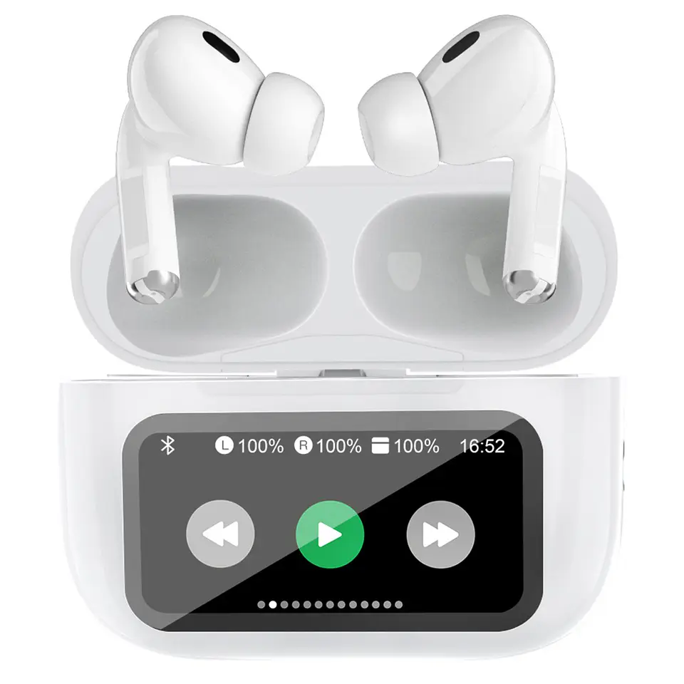 Audífonos Inalámbricos Tecnolab TL655 Bluetooth con Pantalla Touch Blancos 2