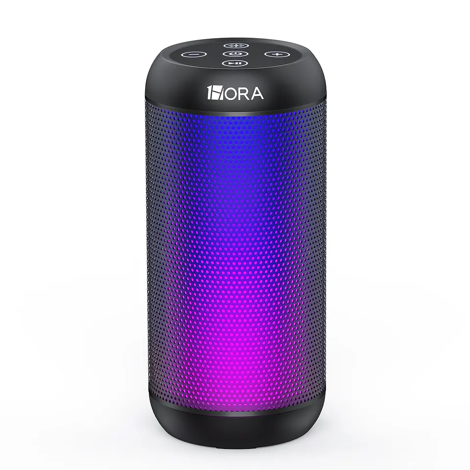 Parlante Bluetooth 1Hora BOC242 Negro 10W RMS con Luces RGB 1