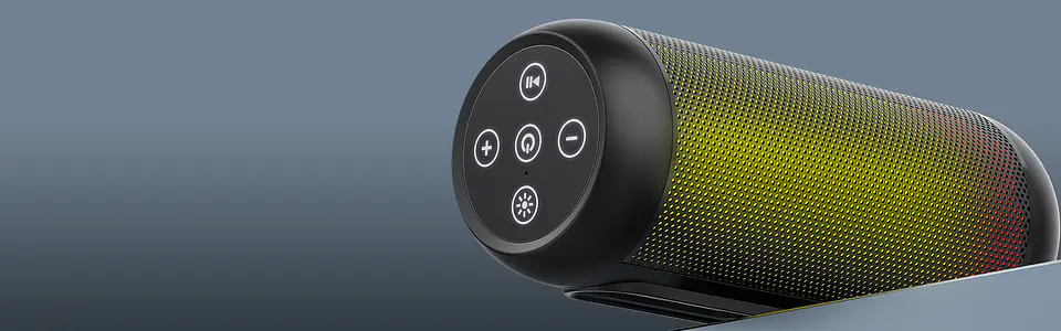 Parlante Bluetooth 1Hora BOC242 Negro 10W RMS con Luces RGB 2