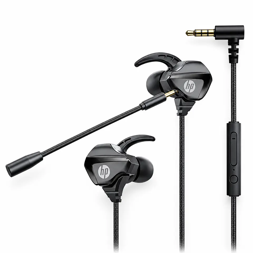 Audífonos HP DHH-3113BK In-Ear con Micrófono Desmontable 3,5 mm Negros 3