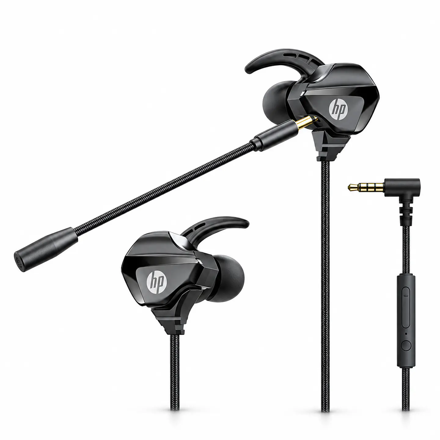 Audífonos HP DHH-3113BK In-Ear con Micrófono Desmontable 3,5 mm Negros 1
