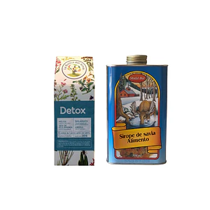 Pack Sirope de Savia (Jarabe de arce y palma) 500 ml+  Infusión de Hierbas