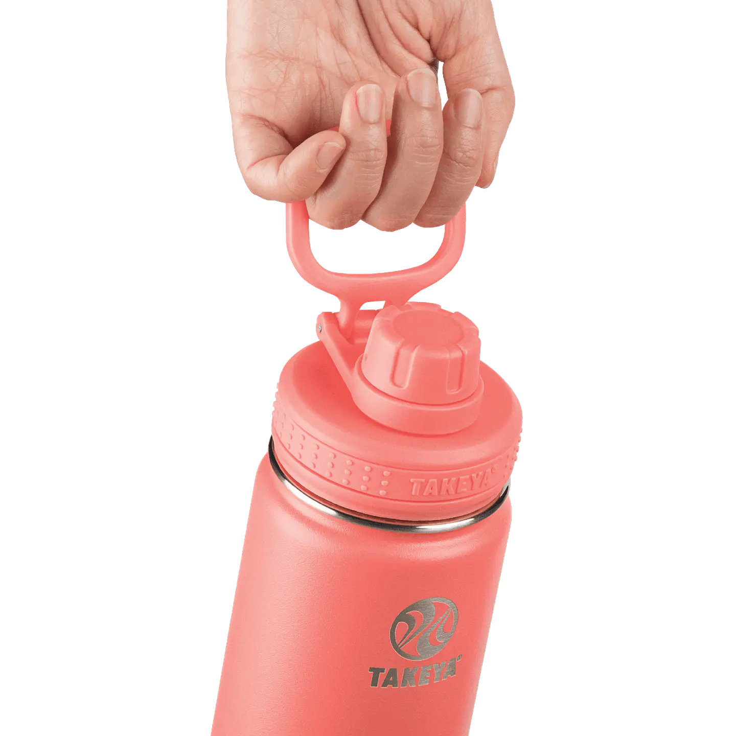 BOTELLA TAKEYA 700ML ANTIGOTEO CORAL  2