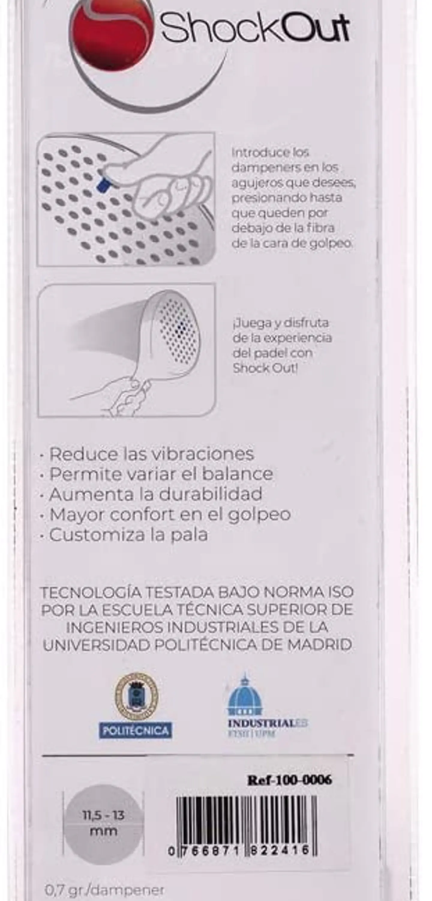 ANTIVIBRADORES SHOCKOUT PADEL 5