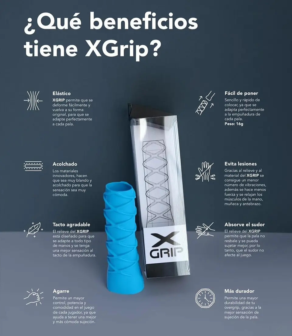 X-GRIP PADEL CELESTE 7