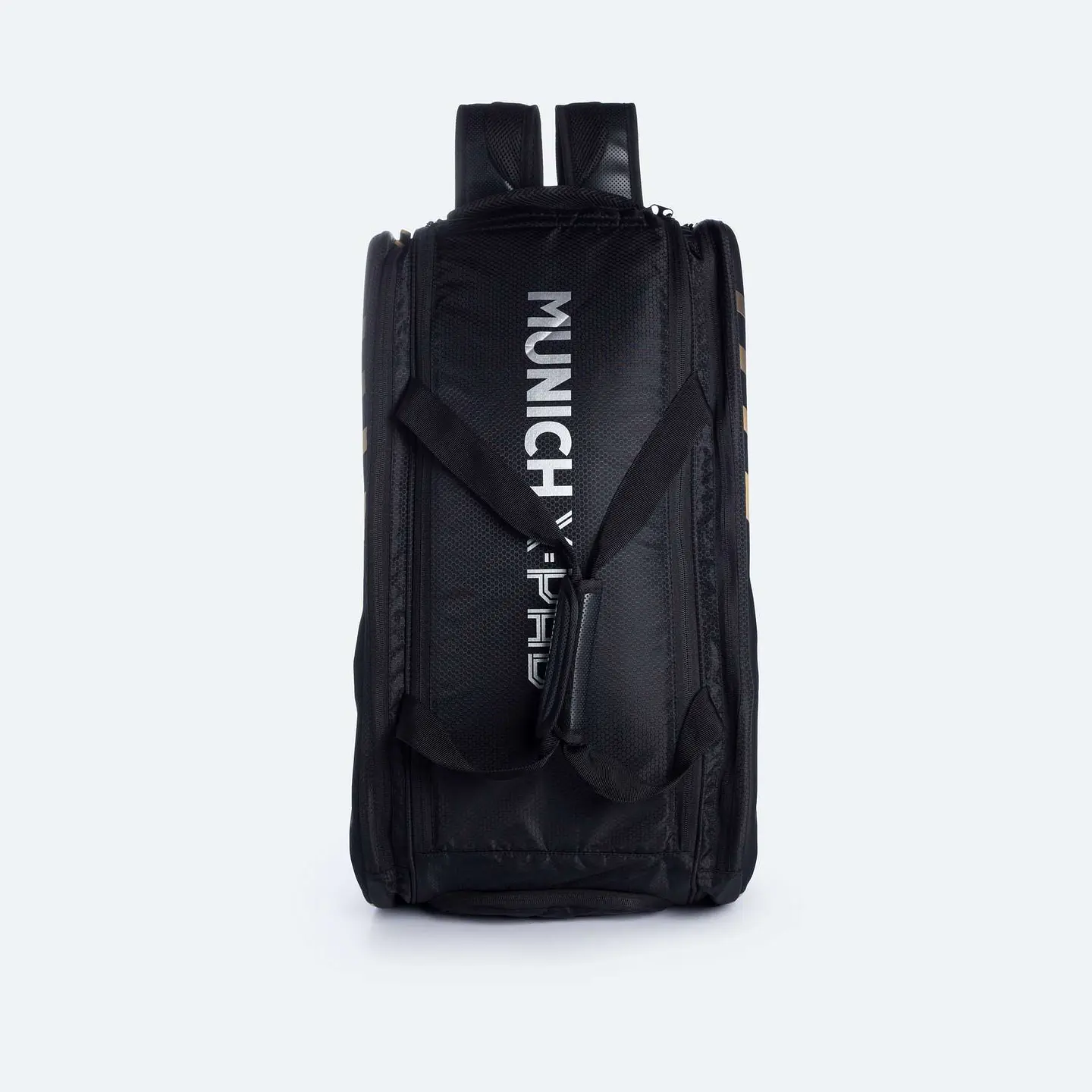 BOLSO MUNICH RACKET BAG NEGRO-DORADO 4