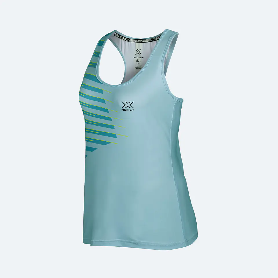 MUNICH POLERA WOMAN BASIC TANK TOP AQUA 4