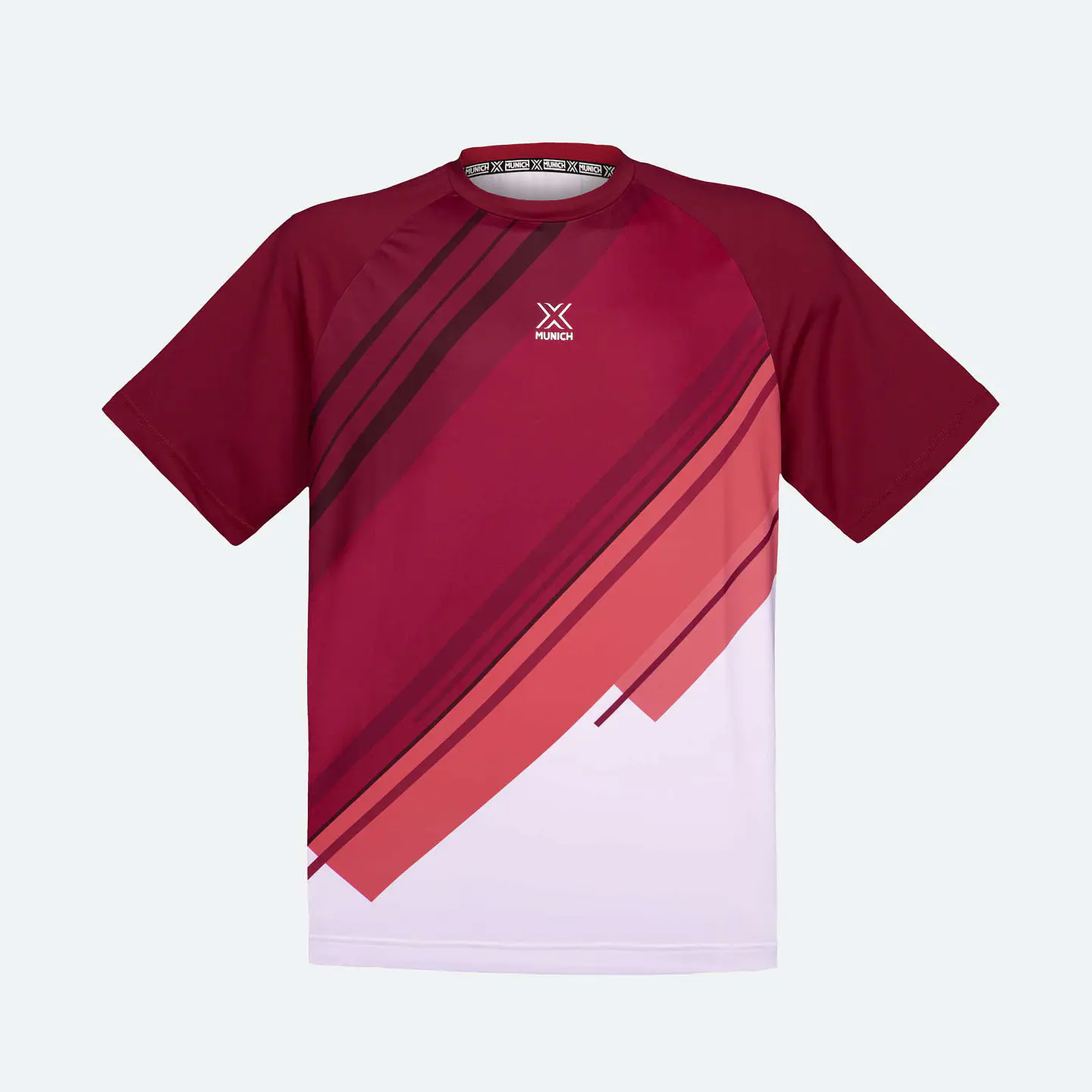 POLERA MUNICH MAN STRIPES FUCSIA 1