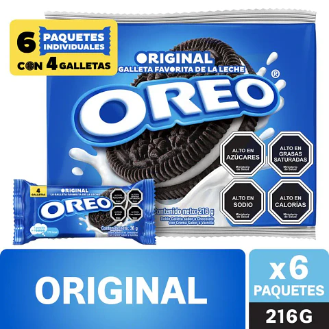 Galleta Oreo Six Pack 6x36gr.