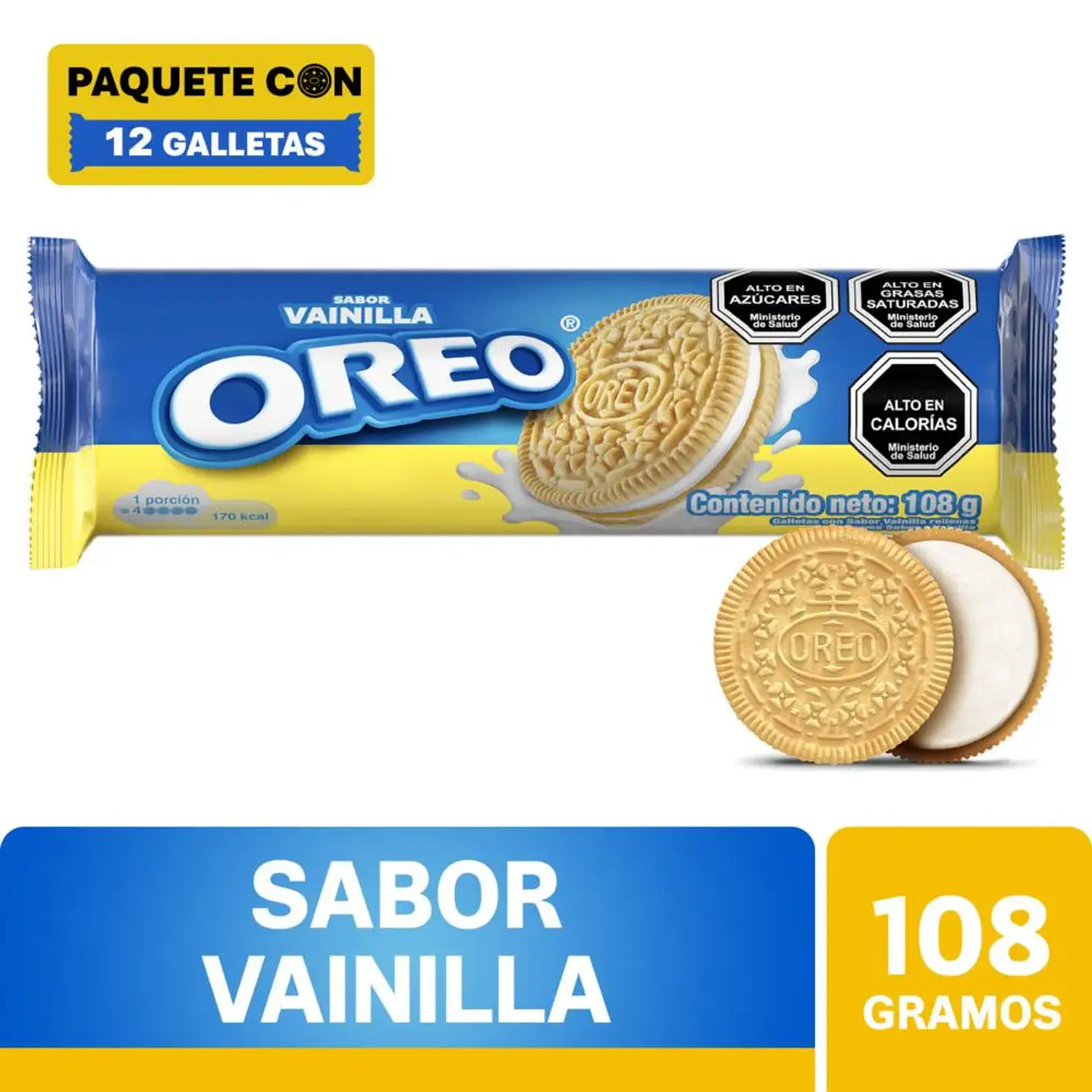 Galleta Oreo Vainilla 108gr. 1