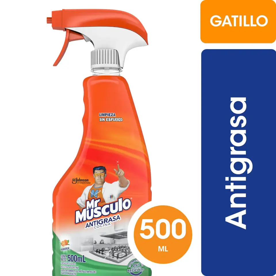 Limpiador Antigrasa Mr. Musculo Gatillo 500ml. 1