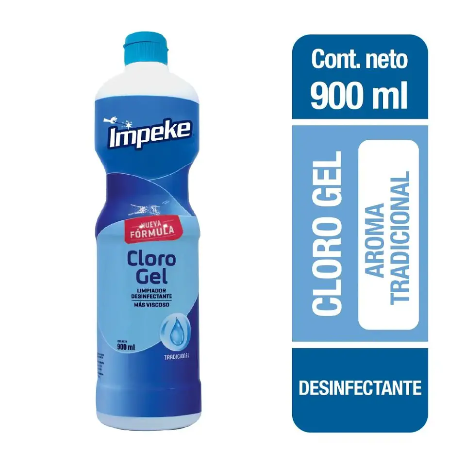 Cloro Gel Impeke Tradicional 900ml.  1