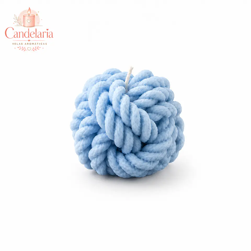 Vela Aromática Artesanal Ovillo Lana (colores) 4