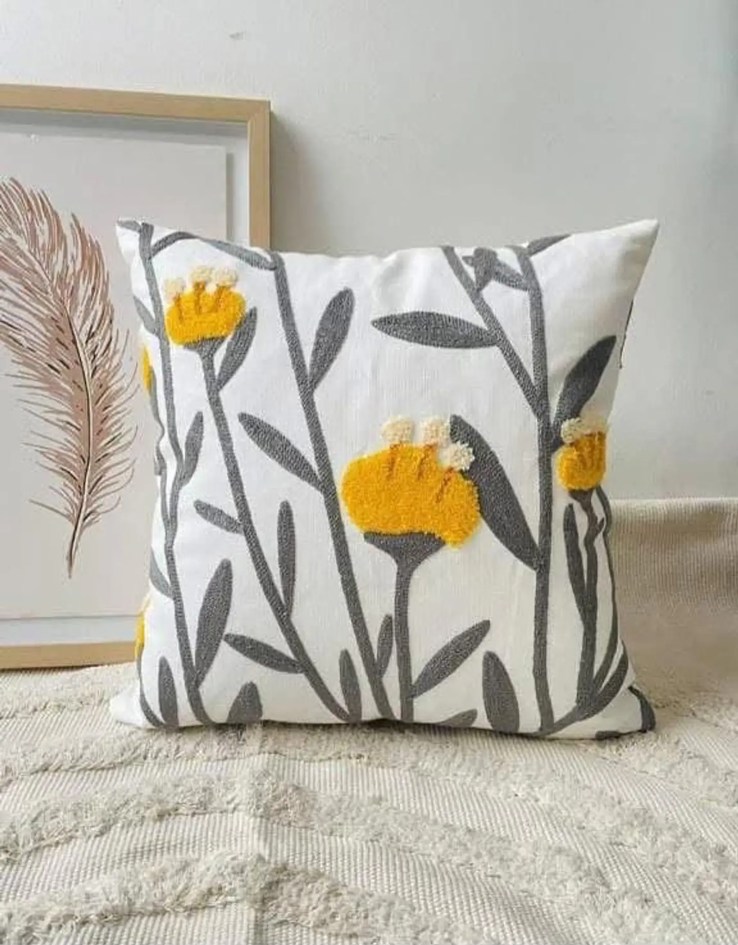 Cojin Cuadrado 45x45 Tulipanes + Relleno Unidad 1
