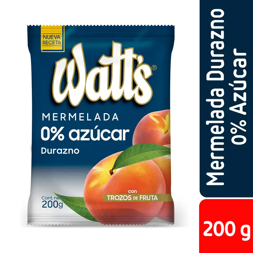 Mermelada Durazno 0% Sin Azucar Watts 225gr. 1