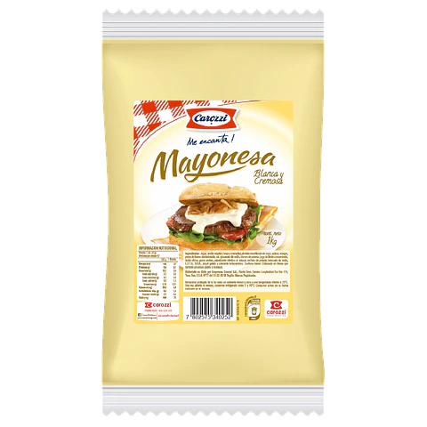 Mayonesa Carozzi Bolsa 1Kg.