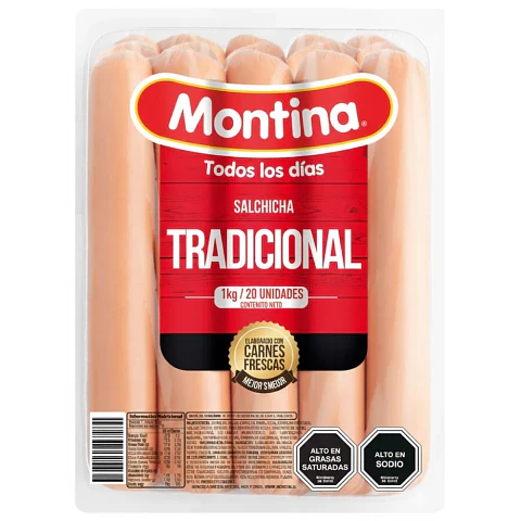 Salchicha Tradicional Montina 1Kg.
