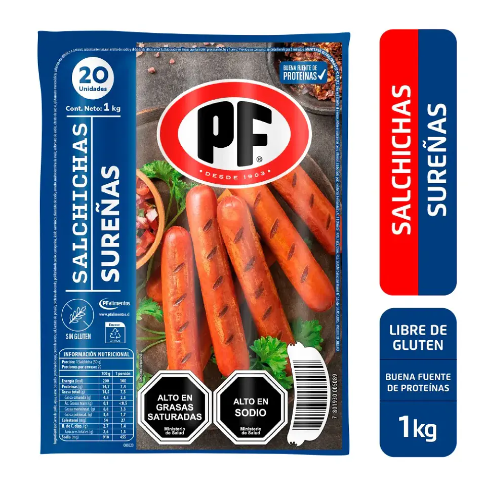 Salchicha Sureña PF 1Kg. 1