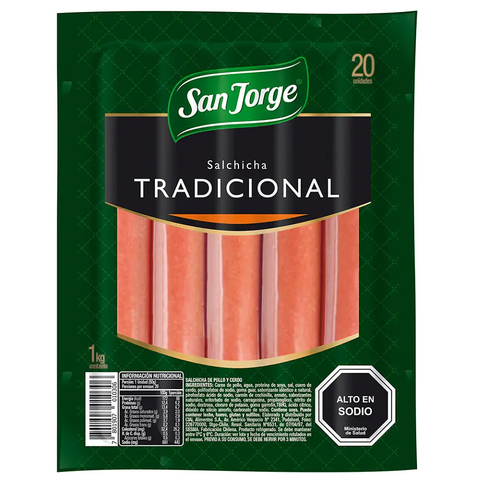 Salchicha Tradicional San Jorge 1Kg. 1